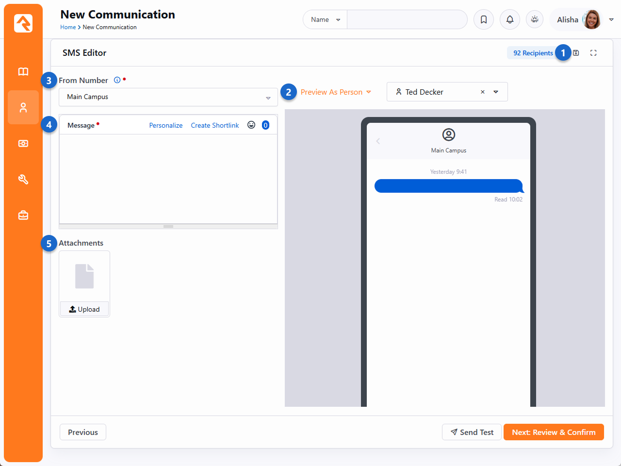 SMS Editor