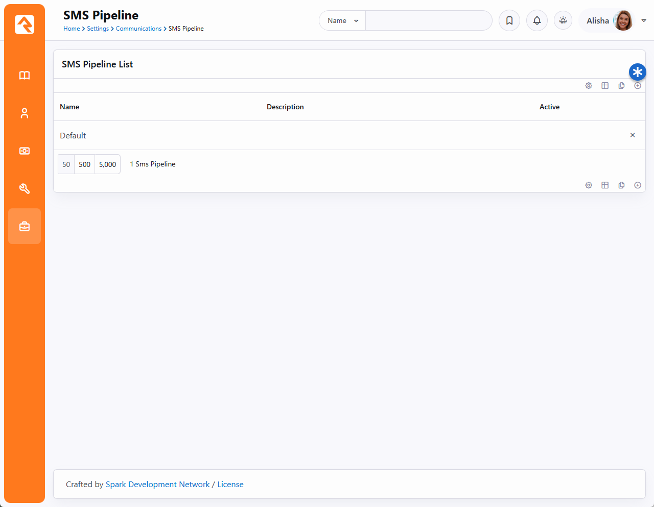 SMS Pipeline List