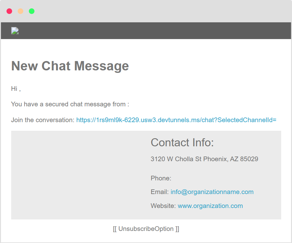 System Communication Chat Fallback