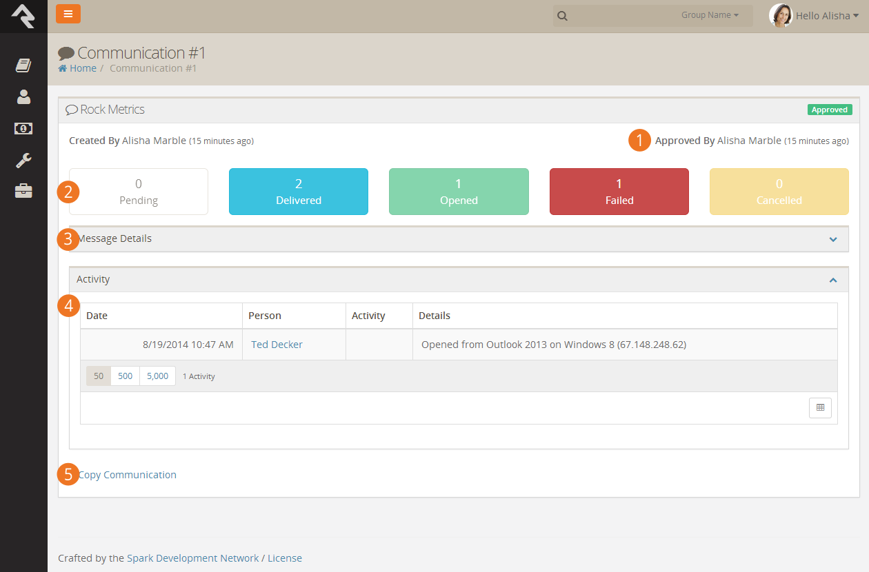 Communication History