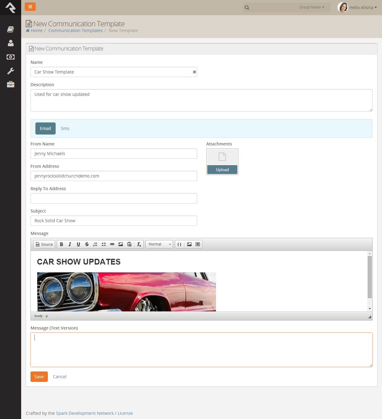 Communication Template