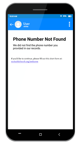 Phone Not Found