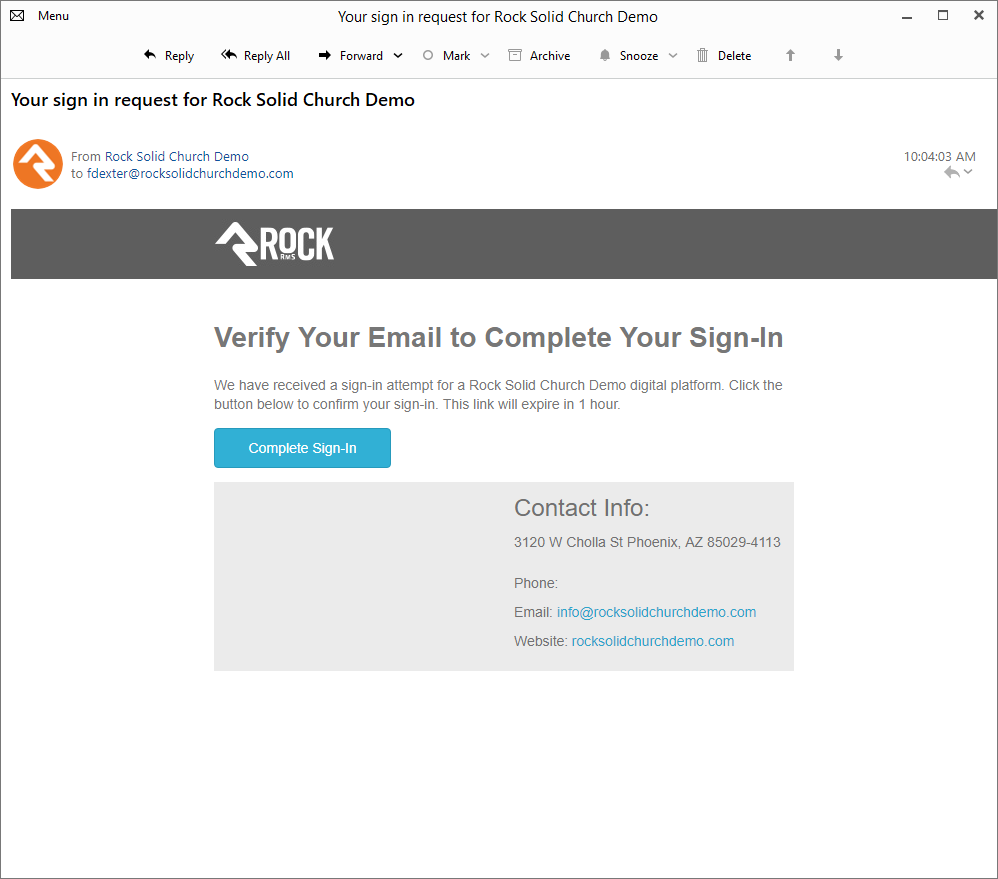 Verification Email