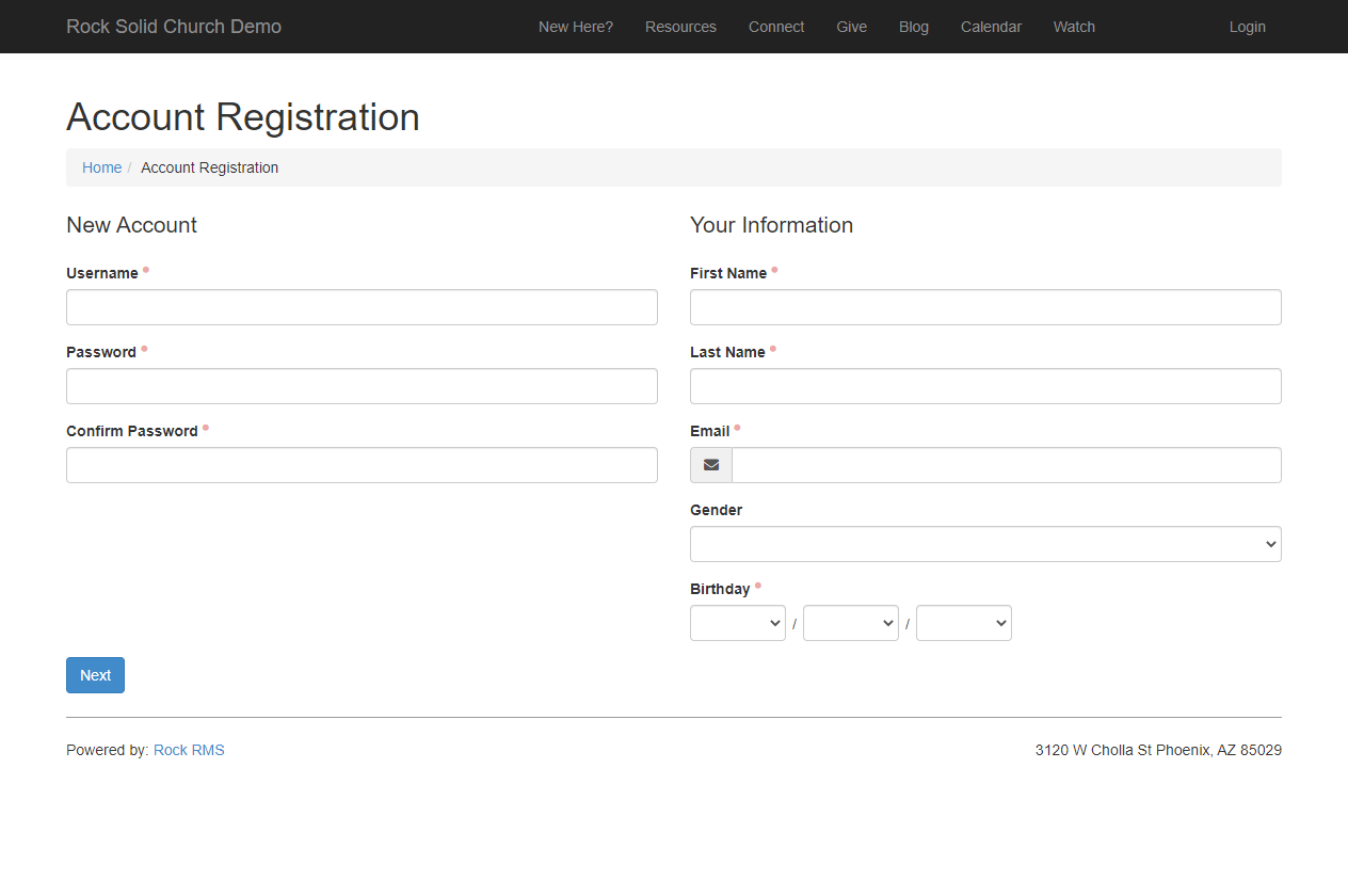 Login Page