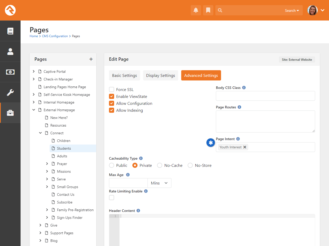 Add Intent to Page