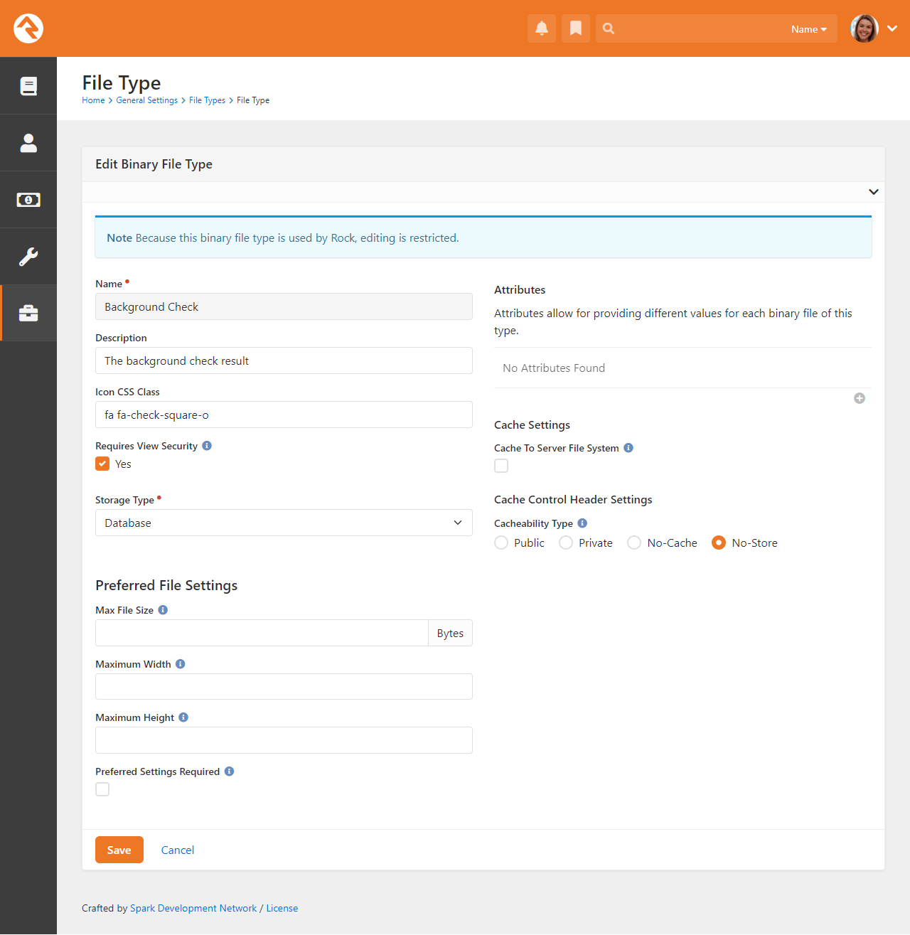 File Type Settings