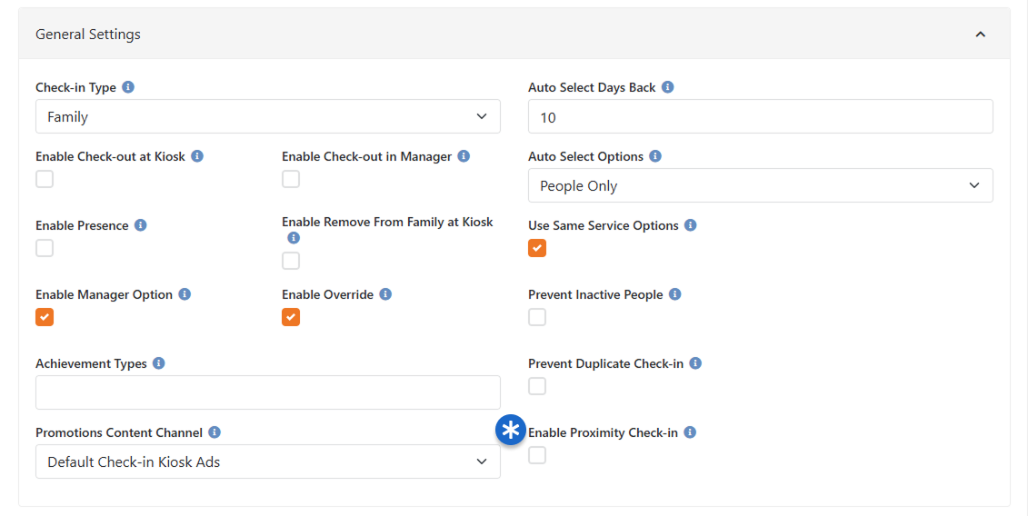 Beacon identifier setting in Rock Check-in Configuration