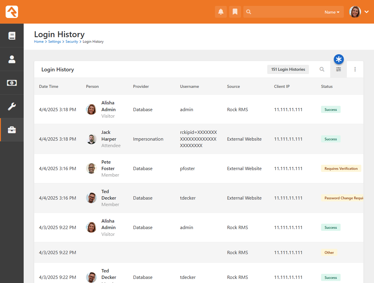 Login History