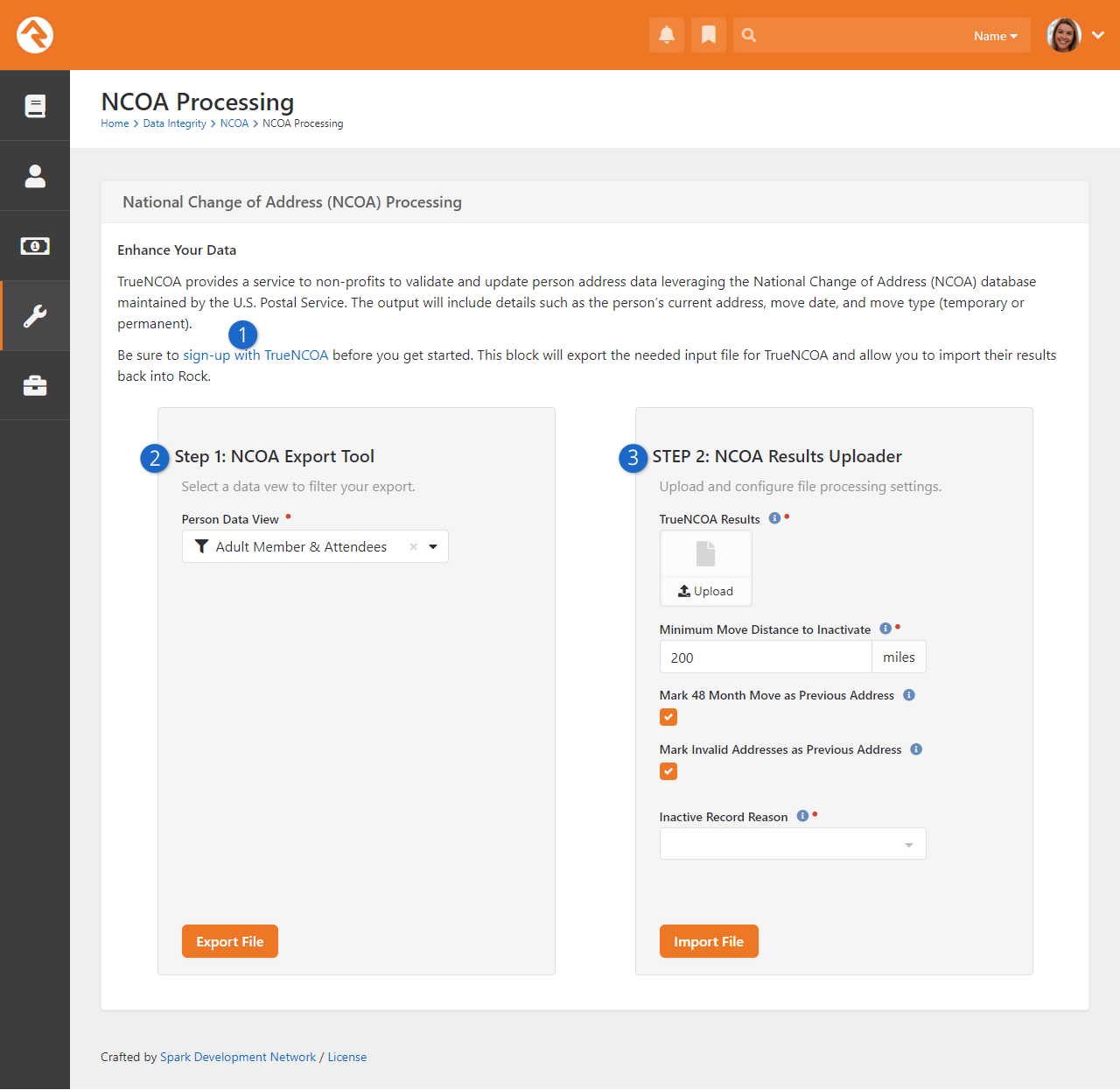 Rock NCOA Processing