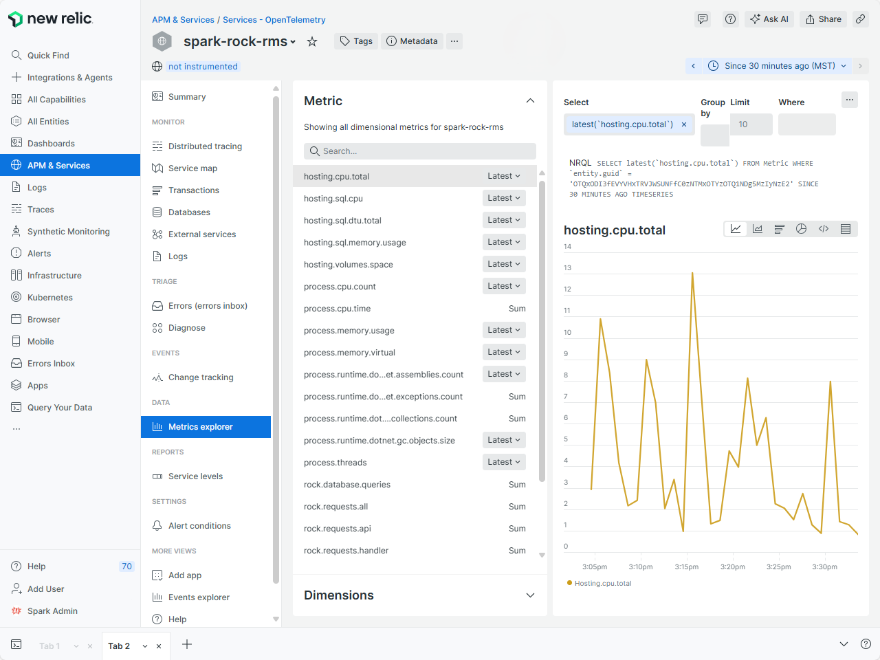 New Relic Metrics