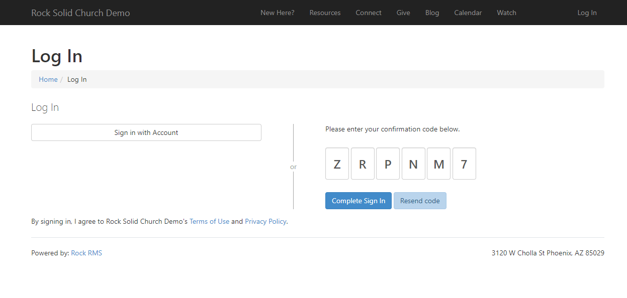 Passwordless Confirmation Code