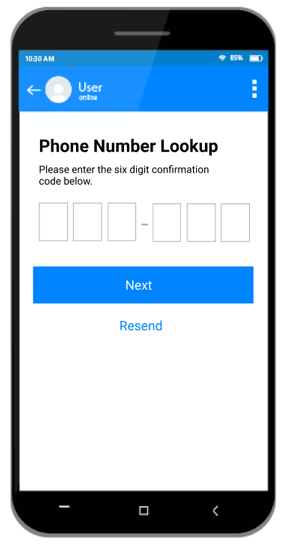 Enter Confirmation Code