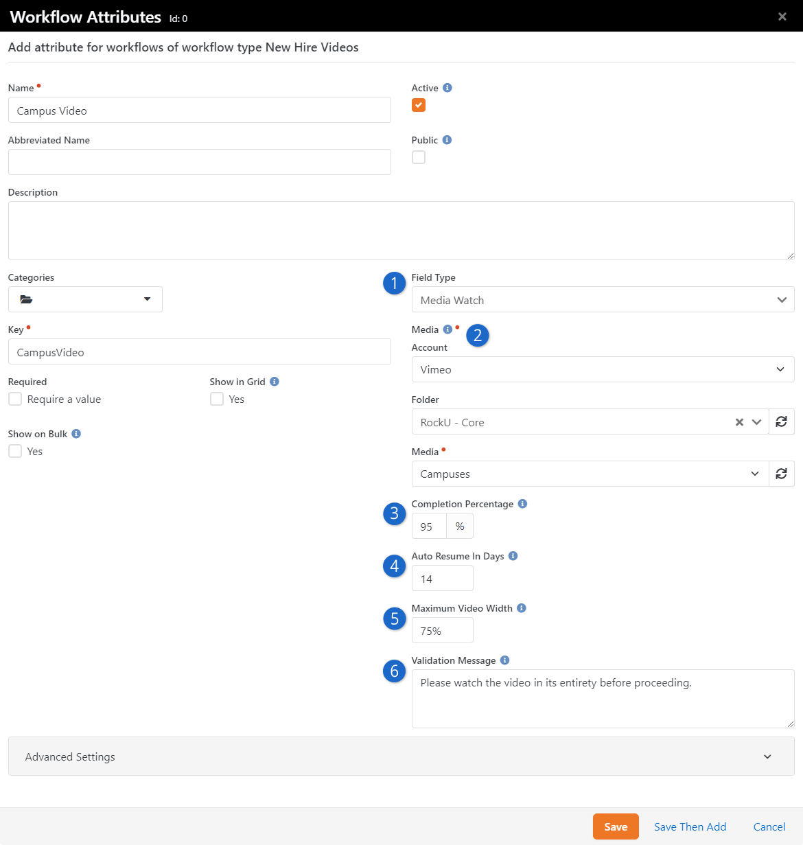 Media Watch Workflow Attribute