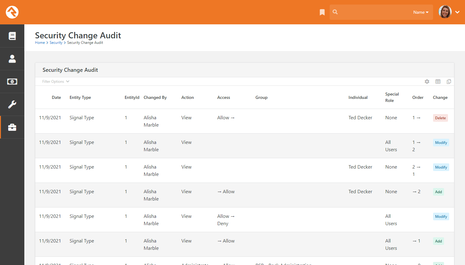 Security Change Audit