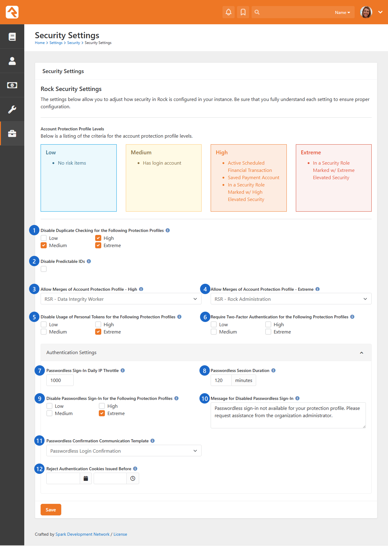 Security Settings