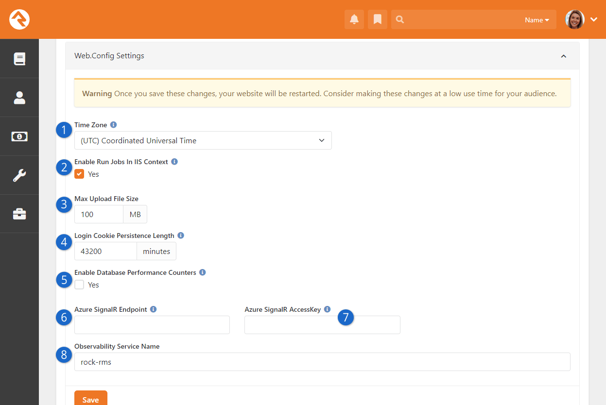 Web.Config Settings