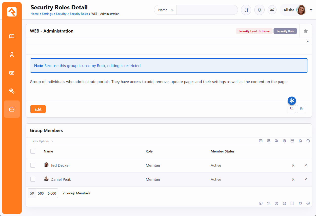 Clone Security Role Group