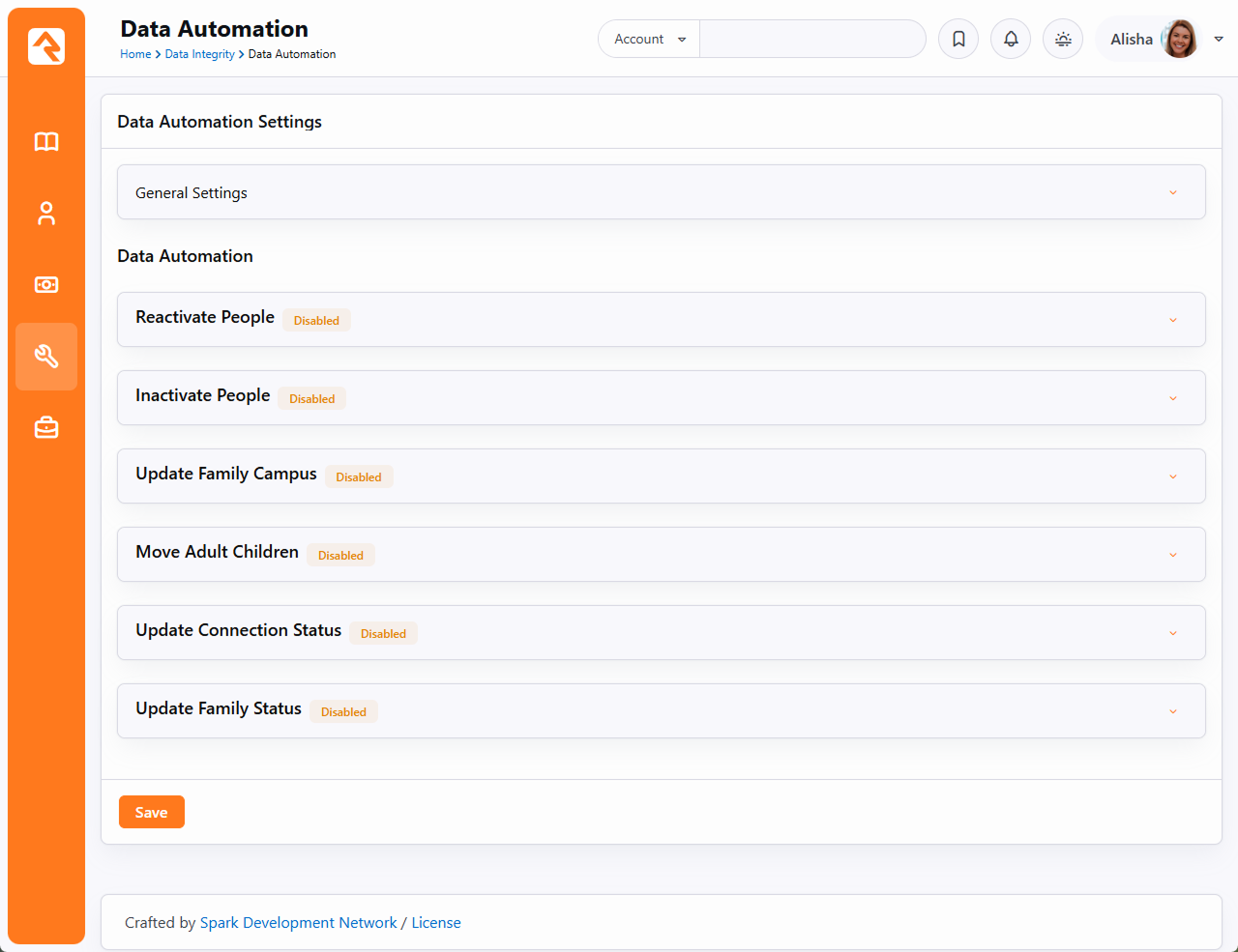 Data Automation Settings