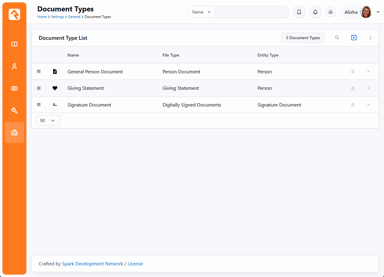 Document Type List Block